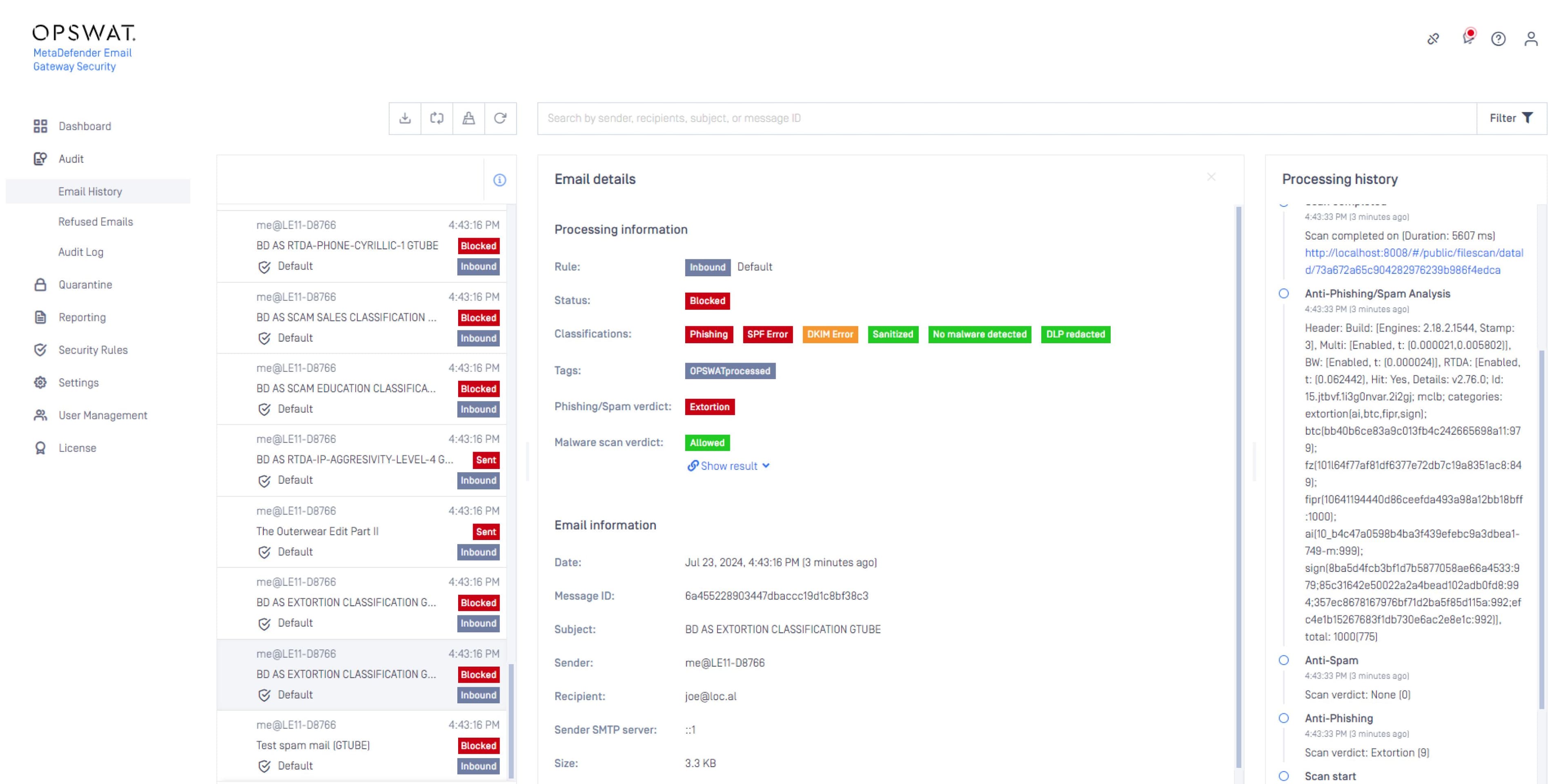 MetaDefender für Cloud Email Gateway