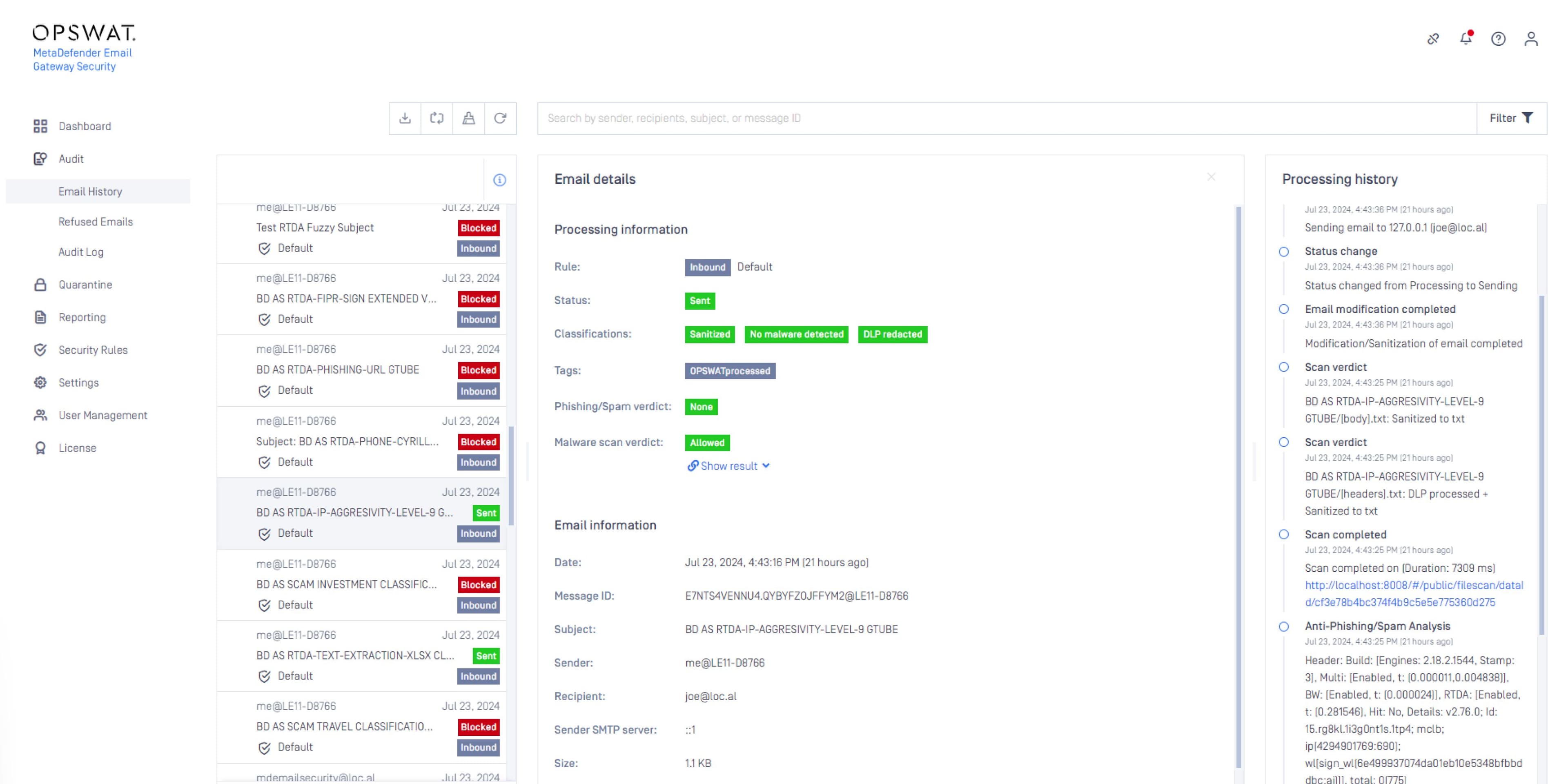 MetaDefender für Cloud Email Gateway